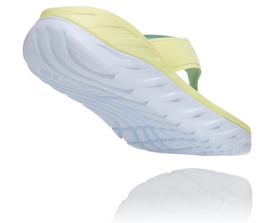 Sandale Hoka One One Ora Recovery Flip Femme - Jaune/Blanche - NBW-367429